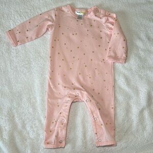 Bloomie’s Baby Pink & Gold Stars Onesie Size 3M